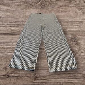 Gianni Bini Women’s Houndstooth Wide Leg High Waist Crop Pants Trousers Size 4